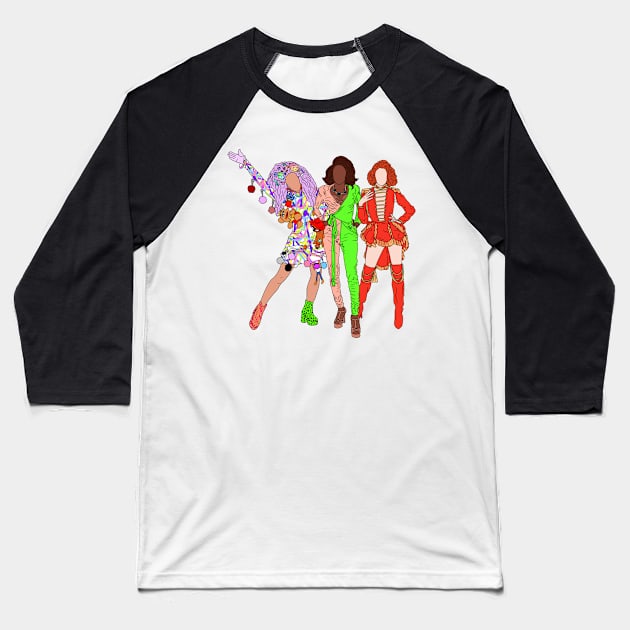 Gigi Goode, Jaida Essence Hall and Crystal Methyd Baseball T-Shirt by doctorbihcraft